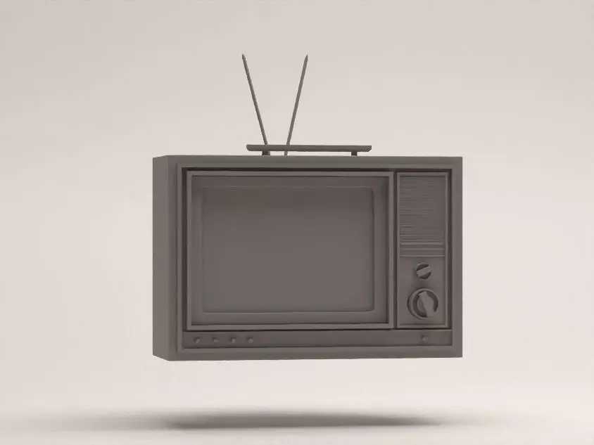 Old Tv 3D model_0