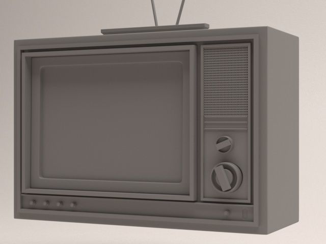 Old Tv 3D model_4