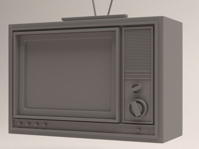 Old Tv 3D model_5