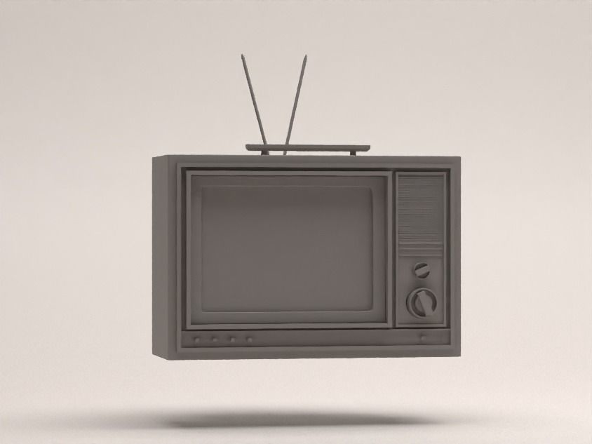 Old Tv 3D model_1