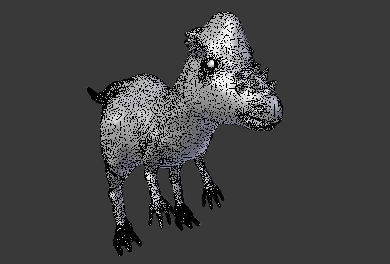pachycephalosaurus dinosaur 3D model_5