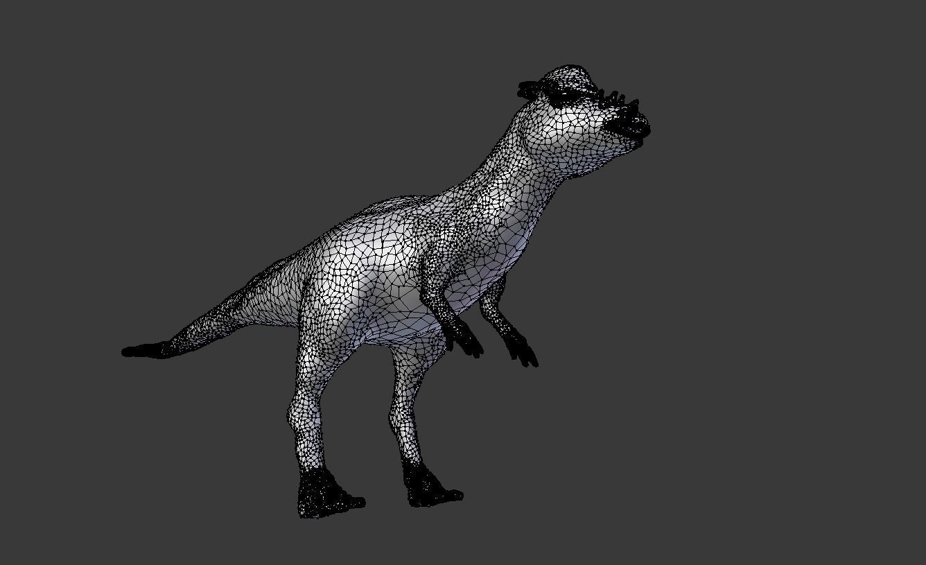 pachycephalosaurus dinosaur 3D model_8