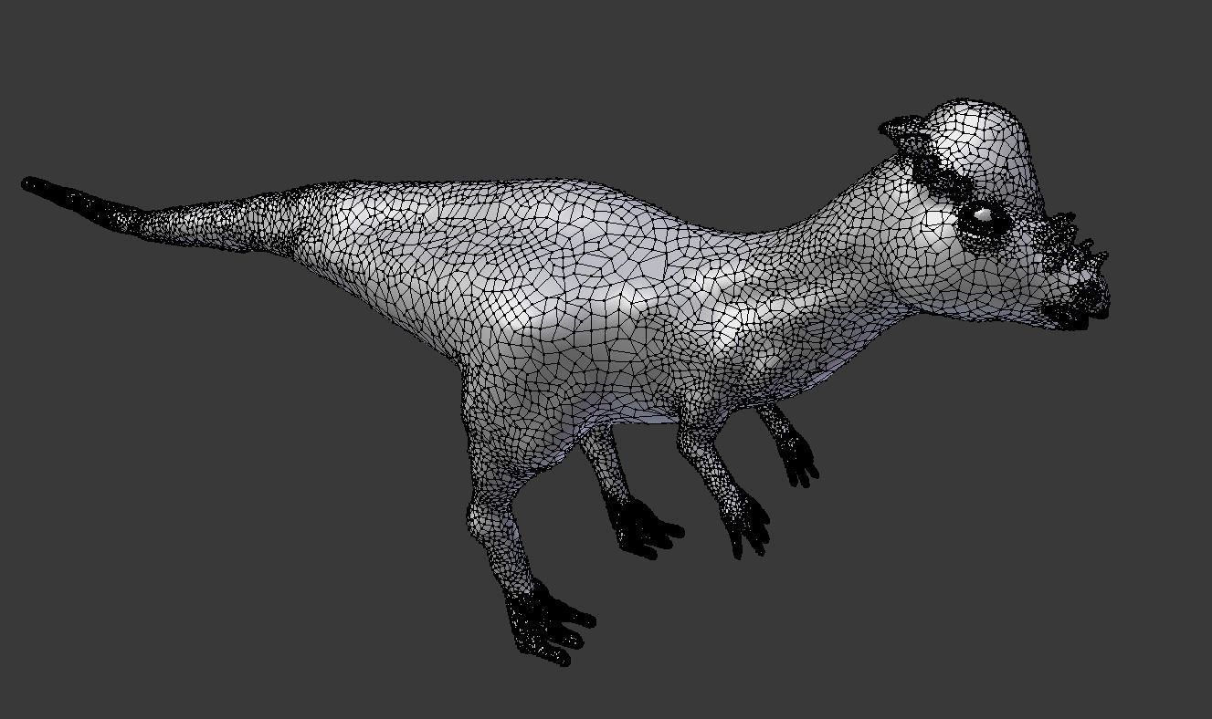 pachycephalosaurus dinosaur 3D model_3