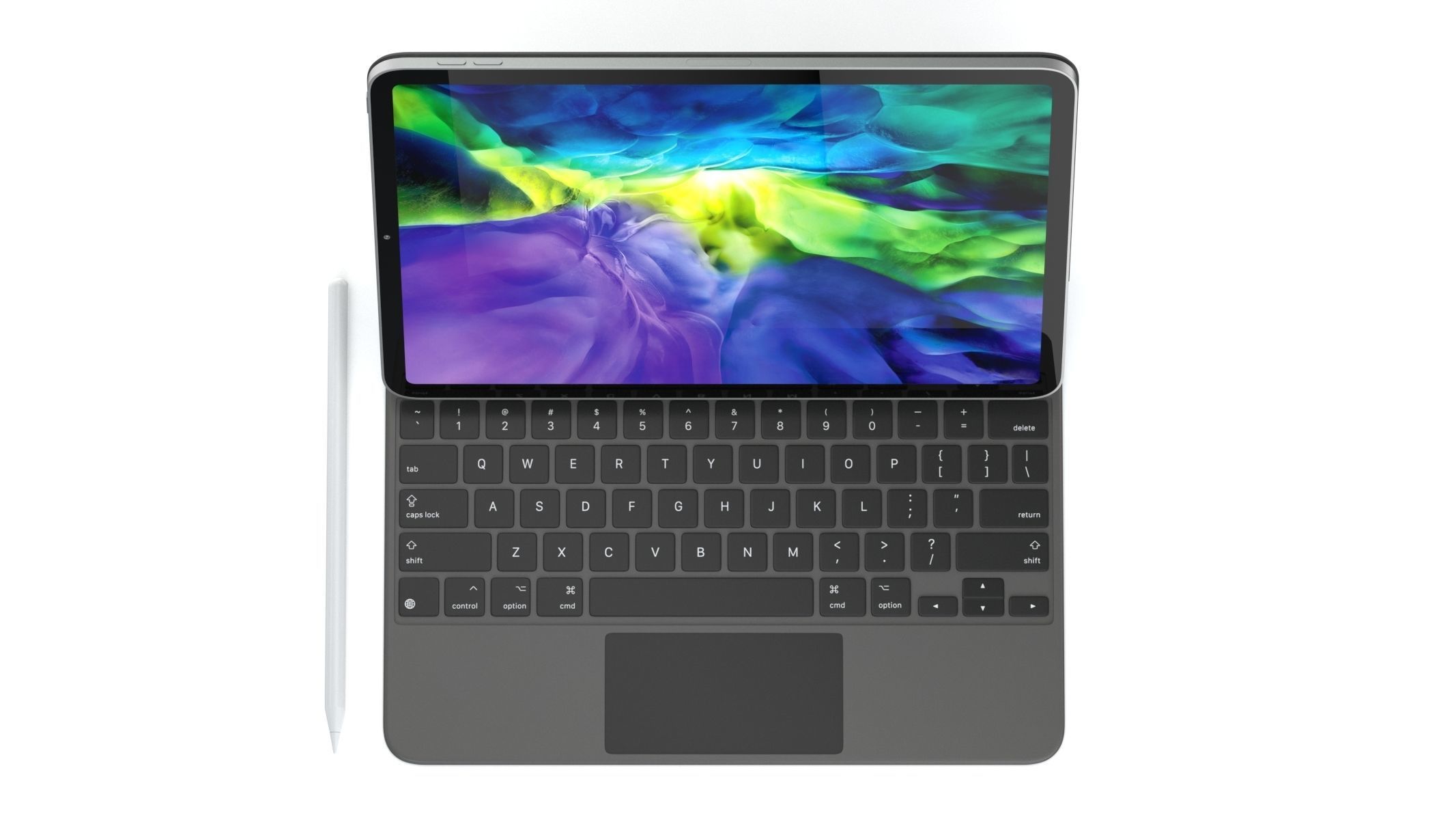 Apple iPad Pro 11-inch and Magic Keyboard 2020 3D model_9