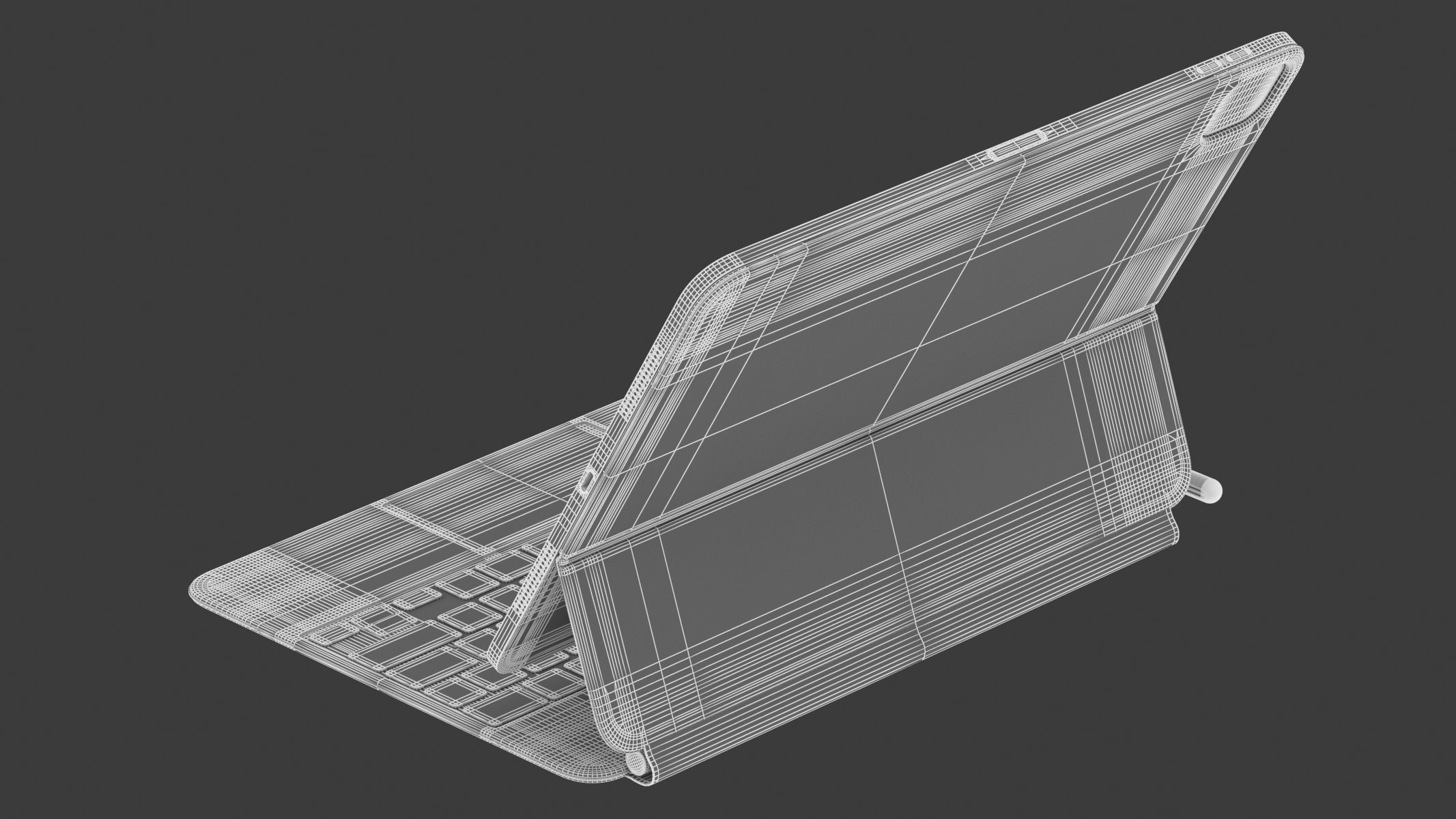 Apple iPad Pro 11-inch and Magic Keyboard 2020 3D model_15