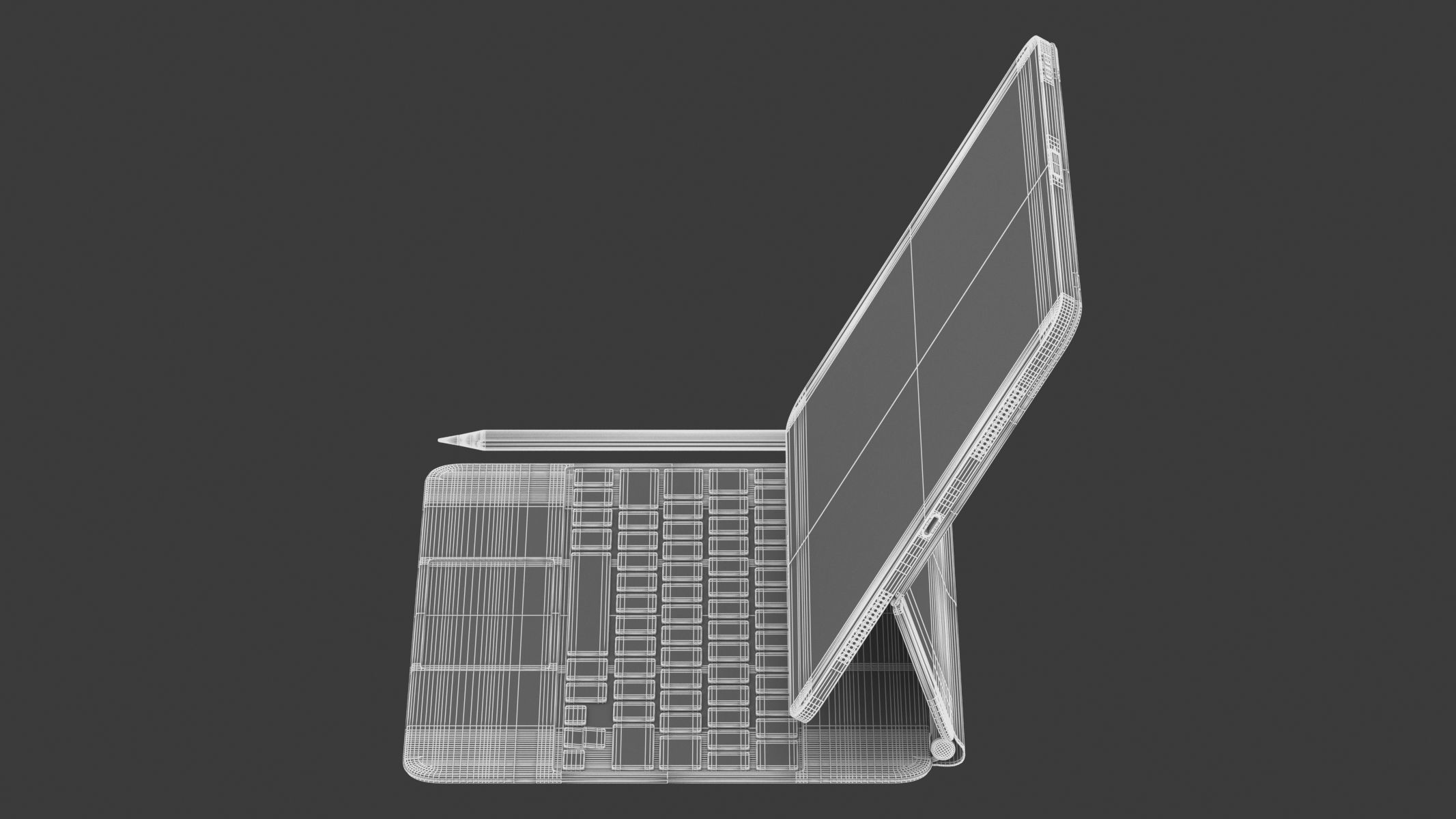 Apple iPad Pro 11-inch and Magic Keyboard 2020 3D model_16