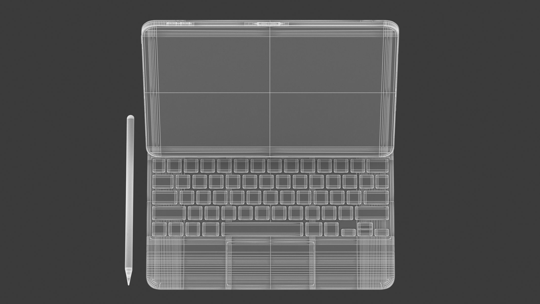 Apple iPad Pro 11-inch and Magic Keyboard 2020 3D model_19