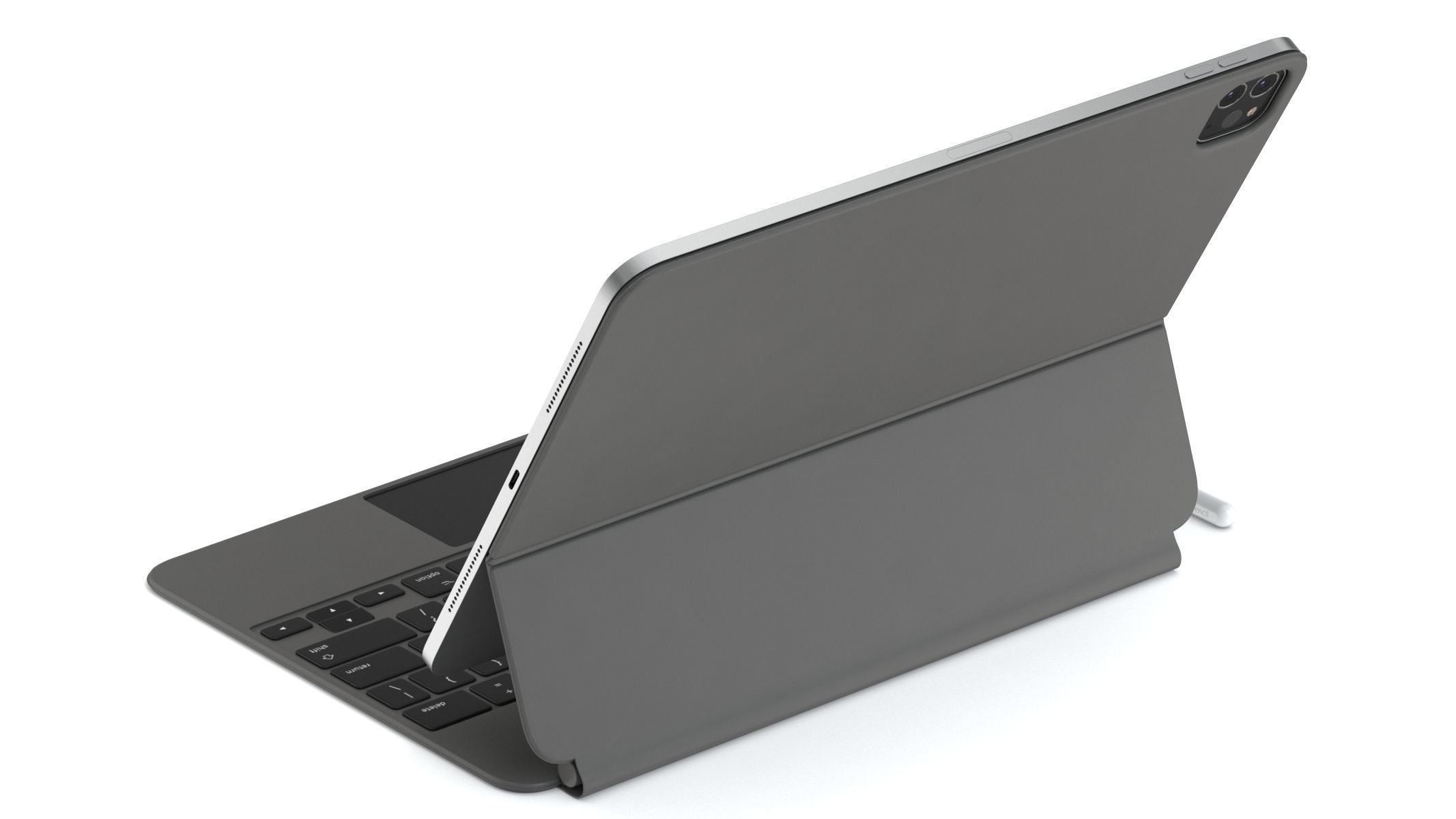 Apple iPad Pro 11-inch and Magic Keyboard 2020 3D model_5