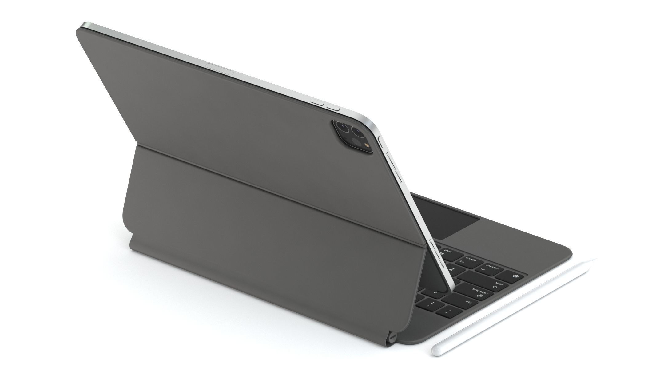 Apple iPad Pro 11-inch and Magic Keyboard 2020 3D model_3