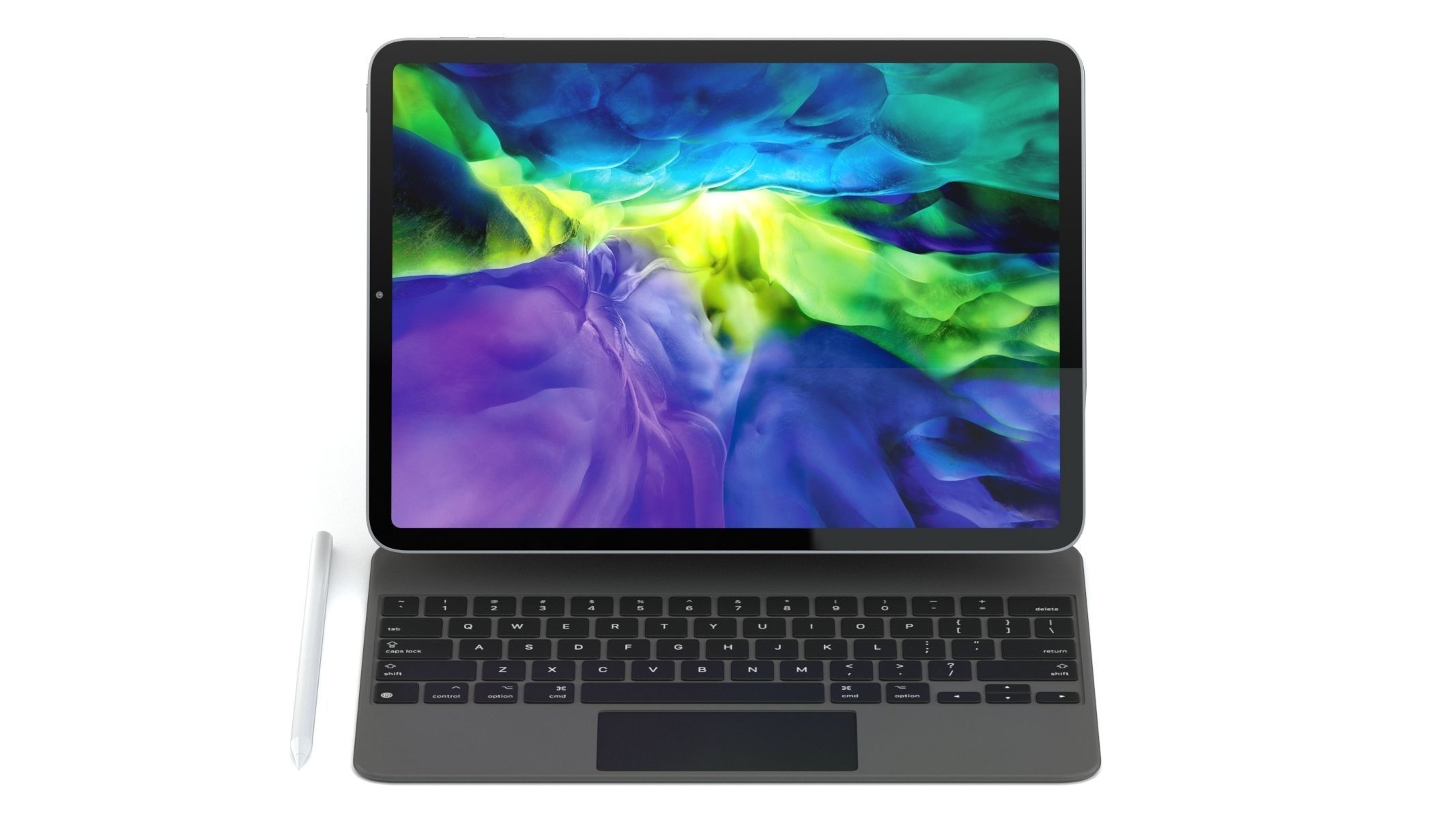 Apple iPad Pro 11-inch and Magic Keyboard 2020 3D model_8