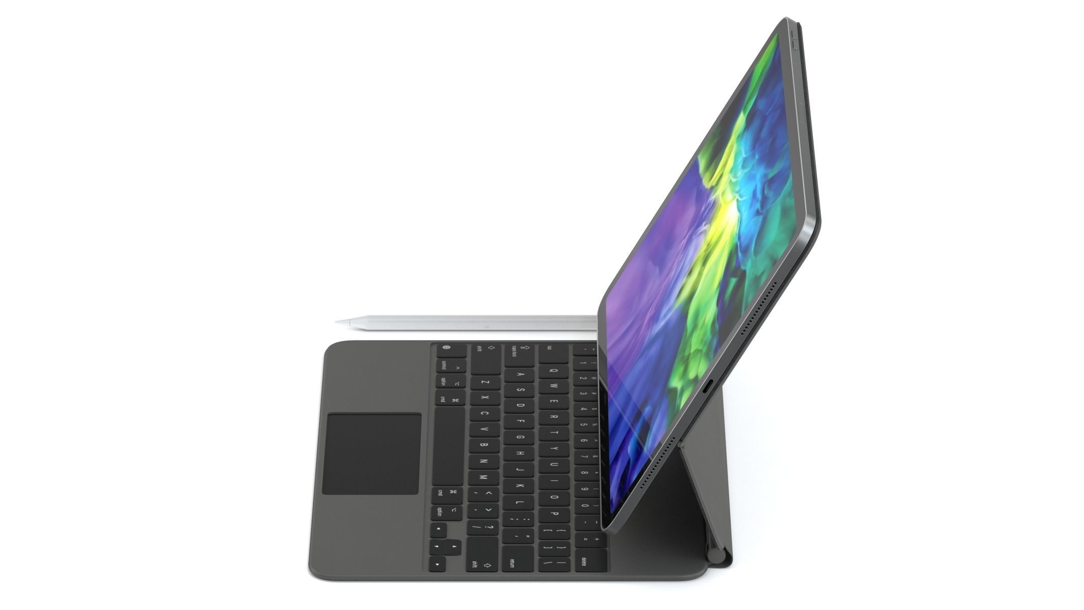 Apple iPad Pro 11-inch and Magic Keyboard 2020 3D model_6