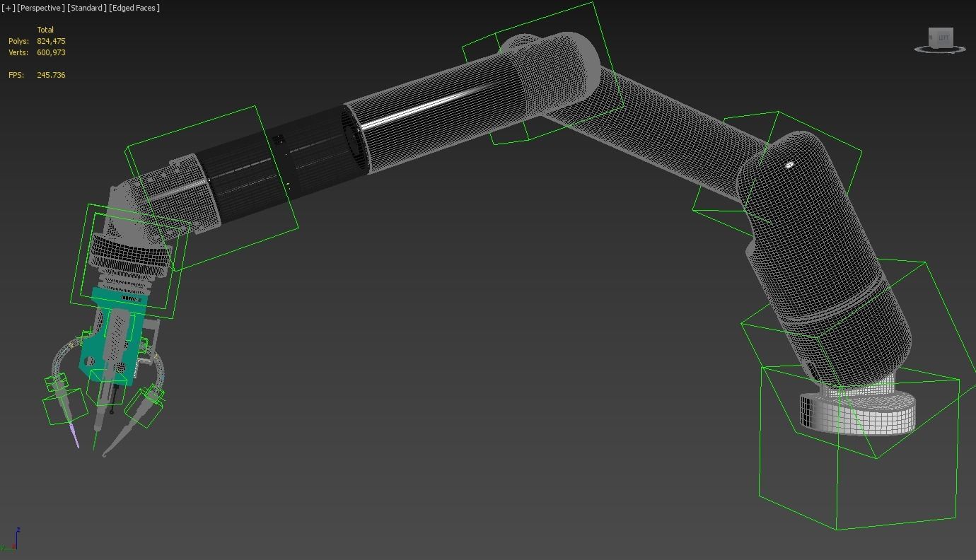 Robotic Arm Rigged 3D model_9