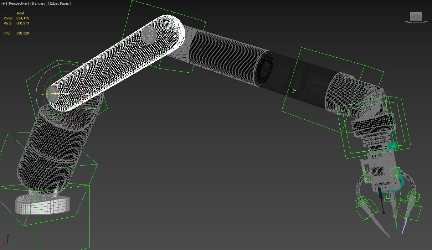 Robotic Arm Rigged 3D model_10