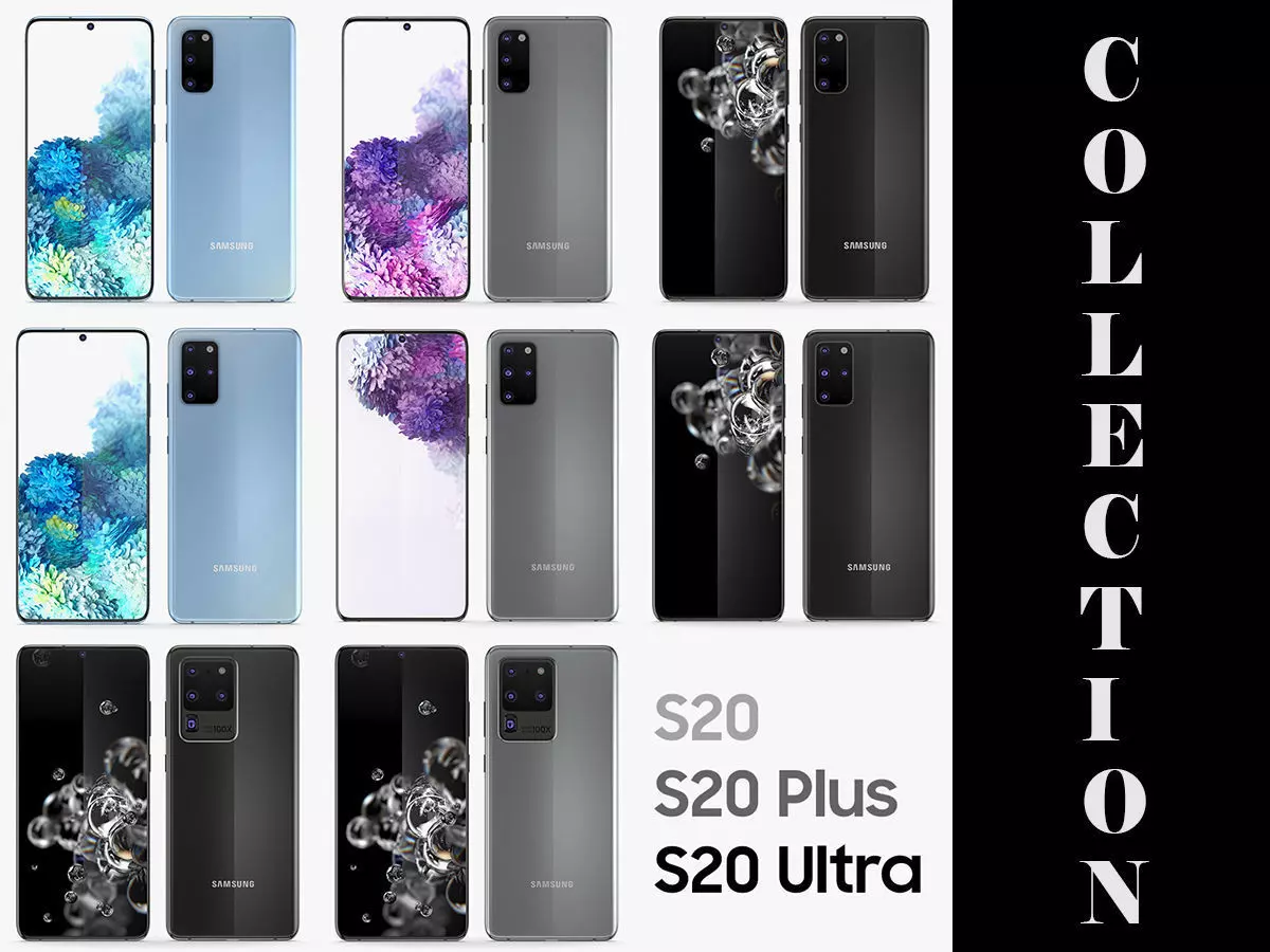 Samsung Galaxy S20 Series Collection 3D model_0