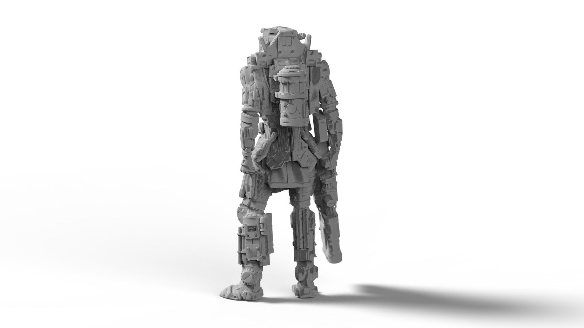 Sci Fi Battle Armor Miniatures - Energy Laser Rifle Team 3D print model_18