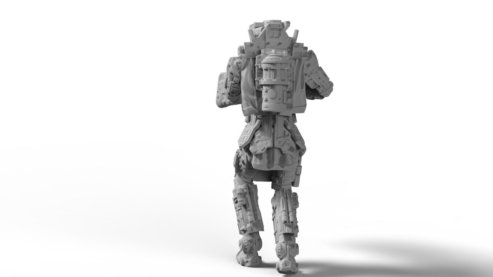 Sci Fi Battle Armor Miniatures - Energy Laser Rifle Team 3D print model_12