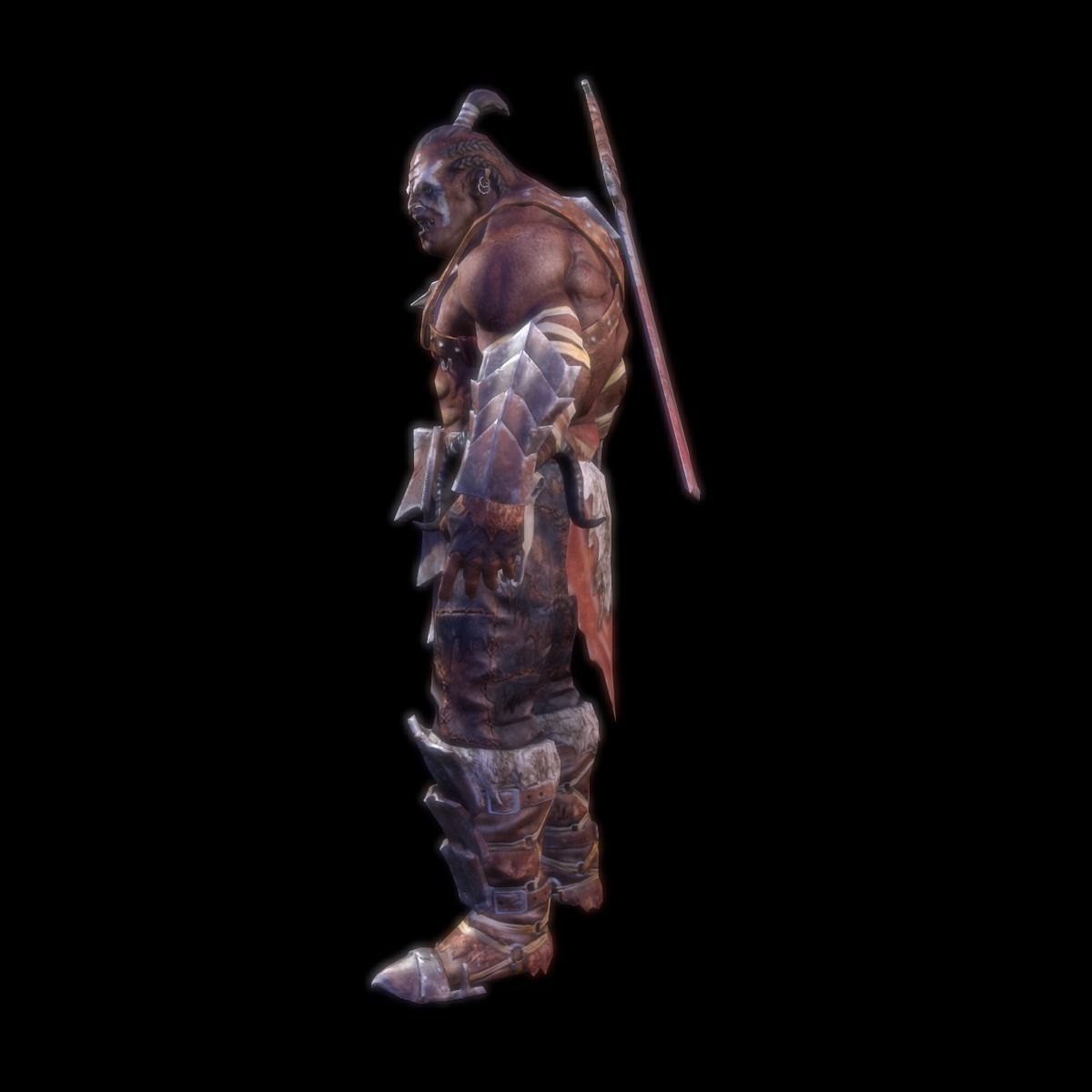 Character Orc Low-poly 3D model_3