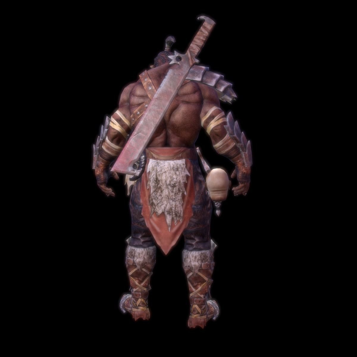Character Orc Low-poly 3D model_4
