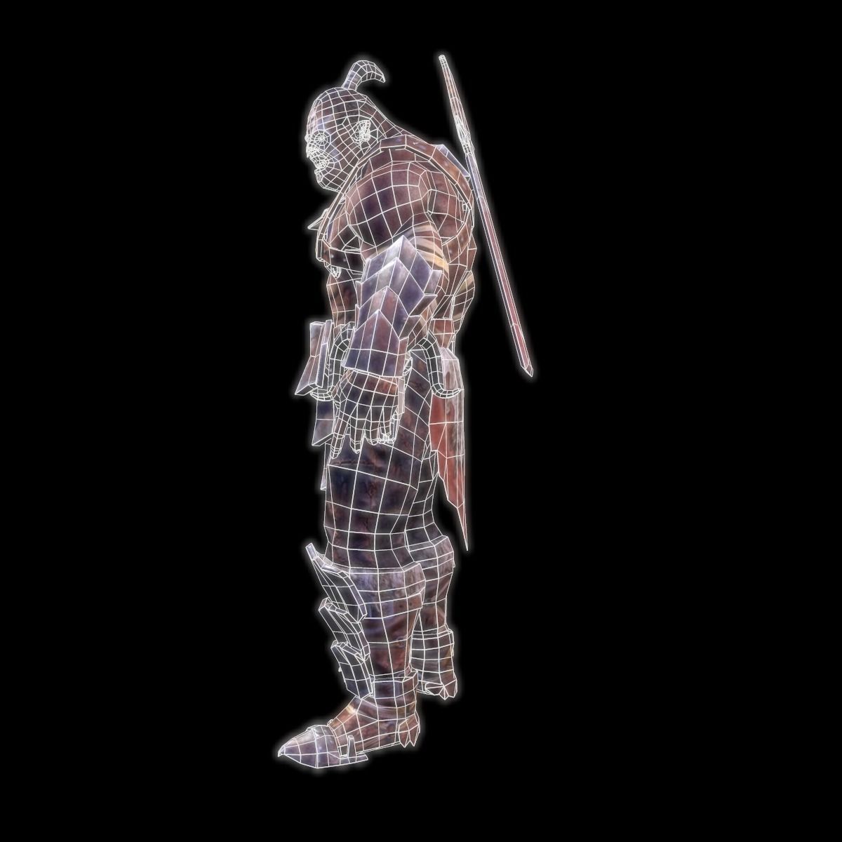 Character Orc Low-poly 3D model_6