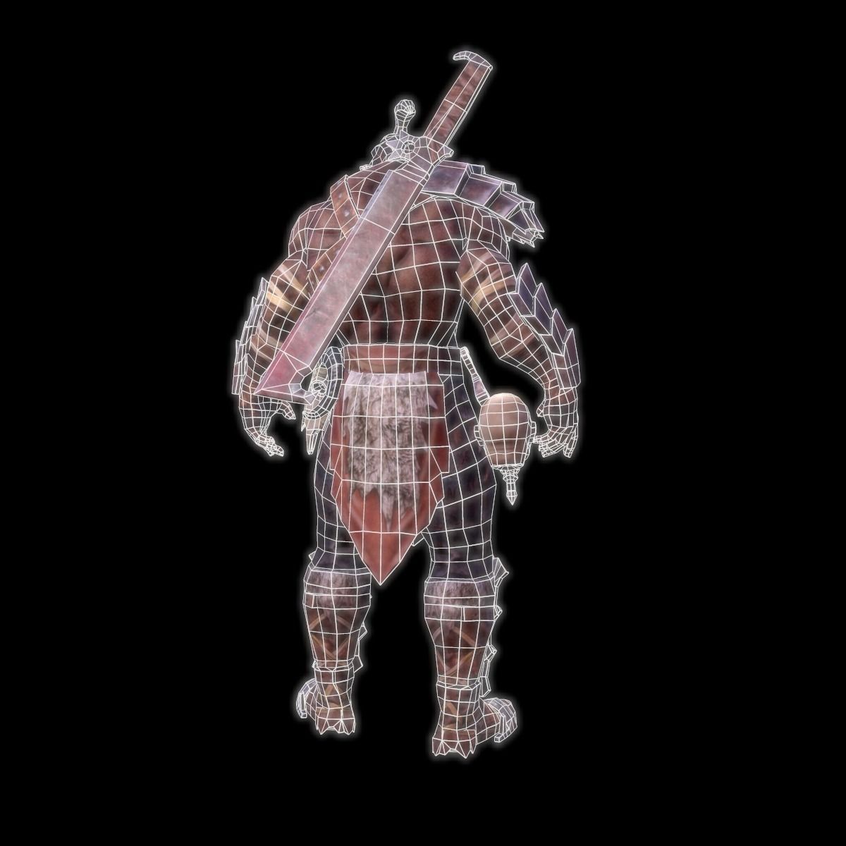 Character Orc Low-poly 3D model_7