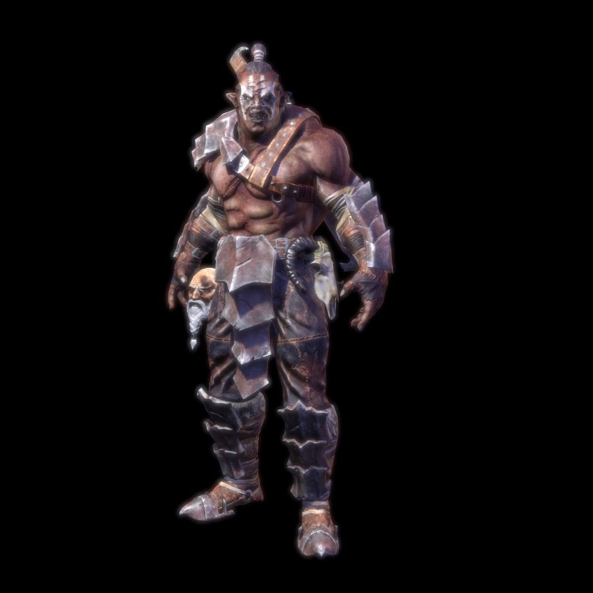 Character Orc Low-poly 3D model_2
