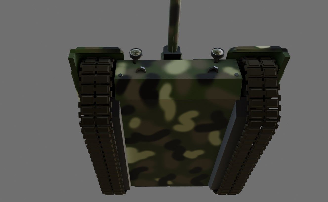 War Tank - Jungle Camouflage - Tanque de Guerra 3D model_11