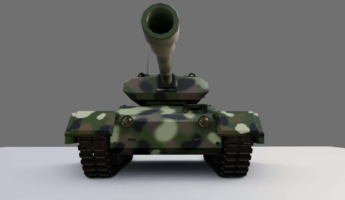 War Tank - Jungle Camouflage - Tanque de Guerra 3D model_6