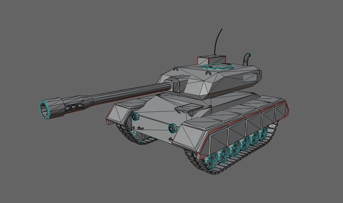 War Tank - Jungle Camouflage - Tanque de Guerra 3D model_22