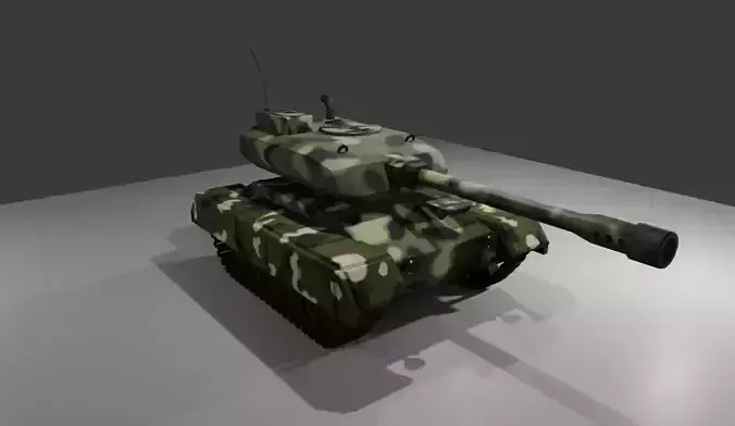 War Tank - Jungle Camouflage - Tanque de Guerra 3D model