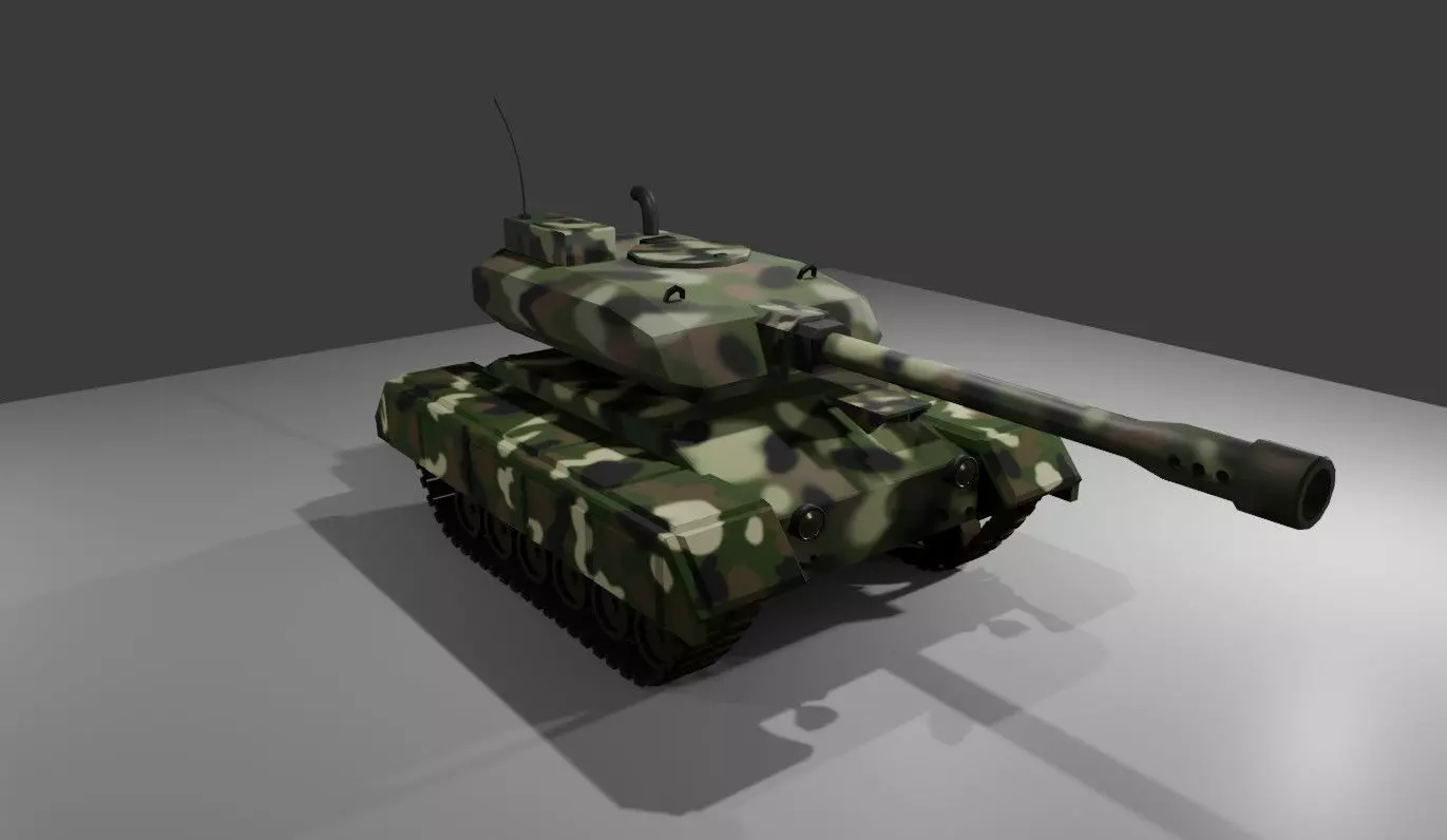 War Tank - Jungle Camouflage - Tanque de Guerra 3D model_0