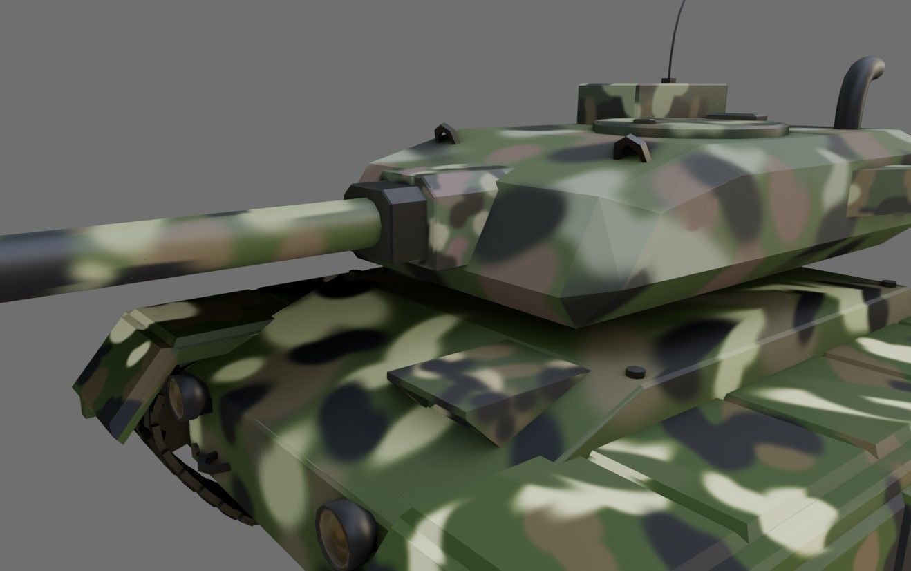 War Tank - Jungle Camouflage - Tanque de Guerra 3D model_13