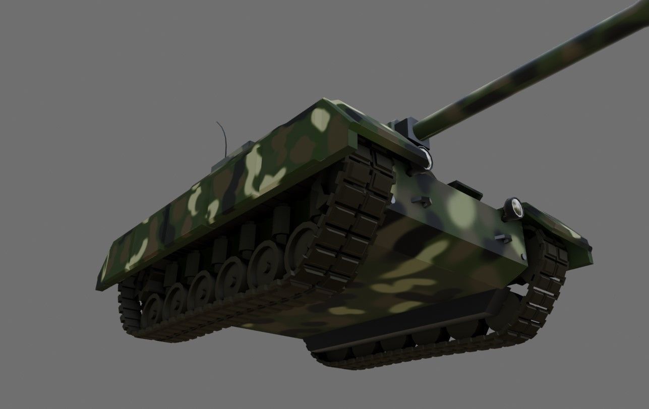 War Tank - Jungle Camouflage - Tanque de Guerra 3D model_12