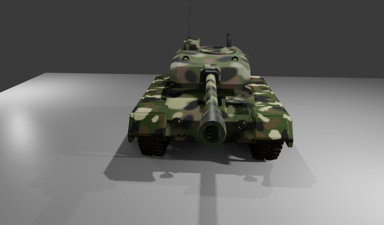 War Tank - Jungle Camouflage - Tanque de Guerra 3D model_16