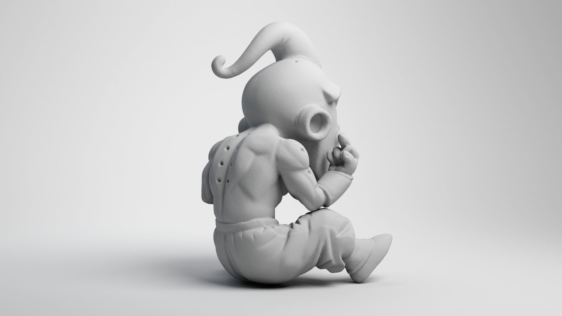  Majin Kid Buu Middle finger 3D Printed Model  3D print model_7