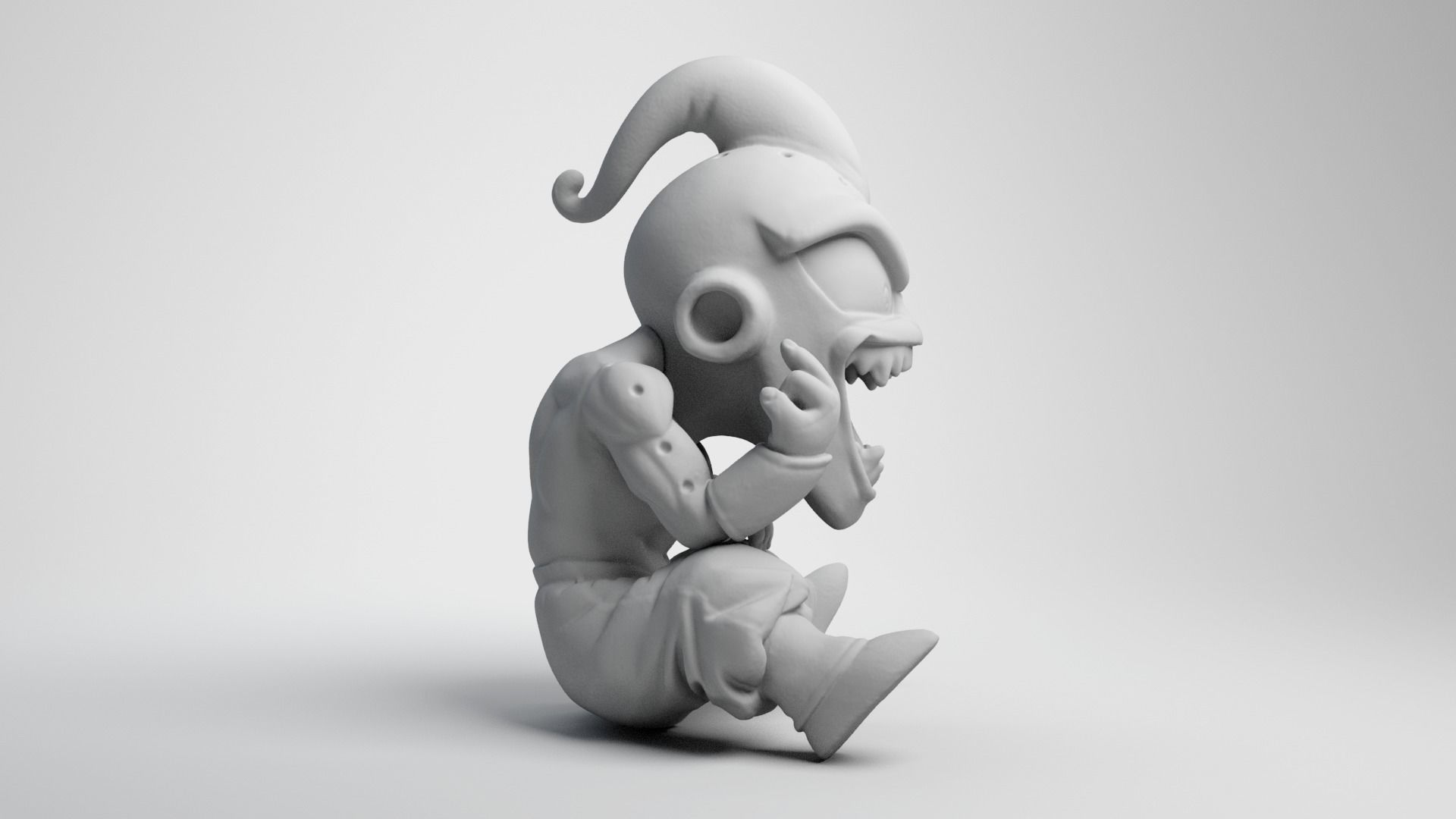  Majin Kid Buu Middle finger 3D Printed Model  3D print model_8