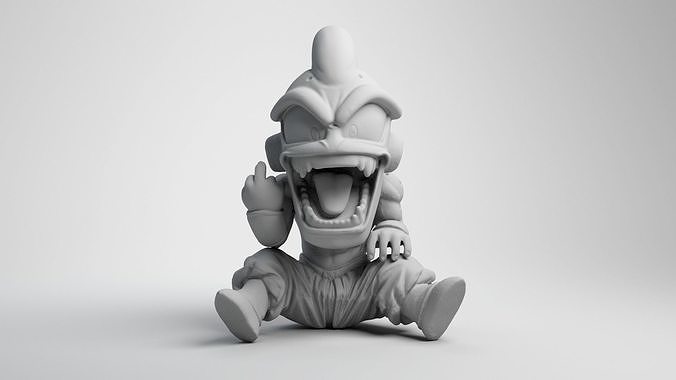  Majin Kid Buu Middle finger 3D Printed Model  3D print model