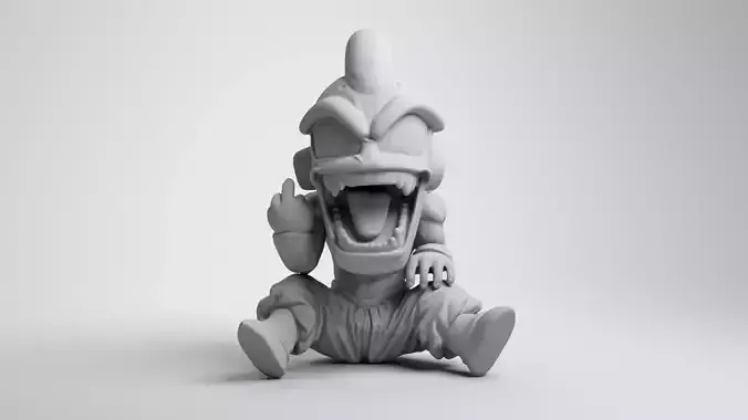  Majin Kid Buu Middle finger 3D Printed Model  3D print model