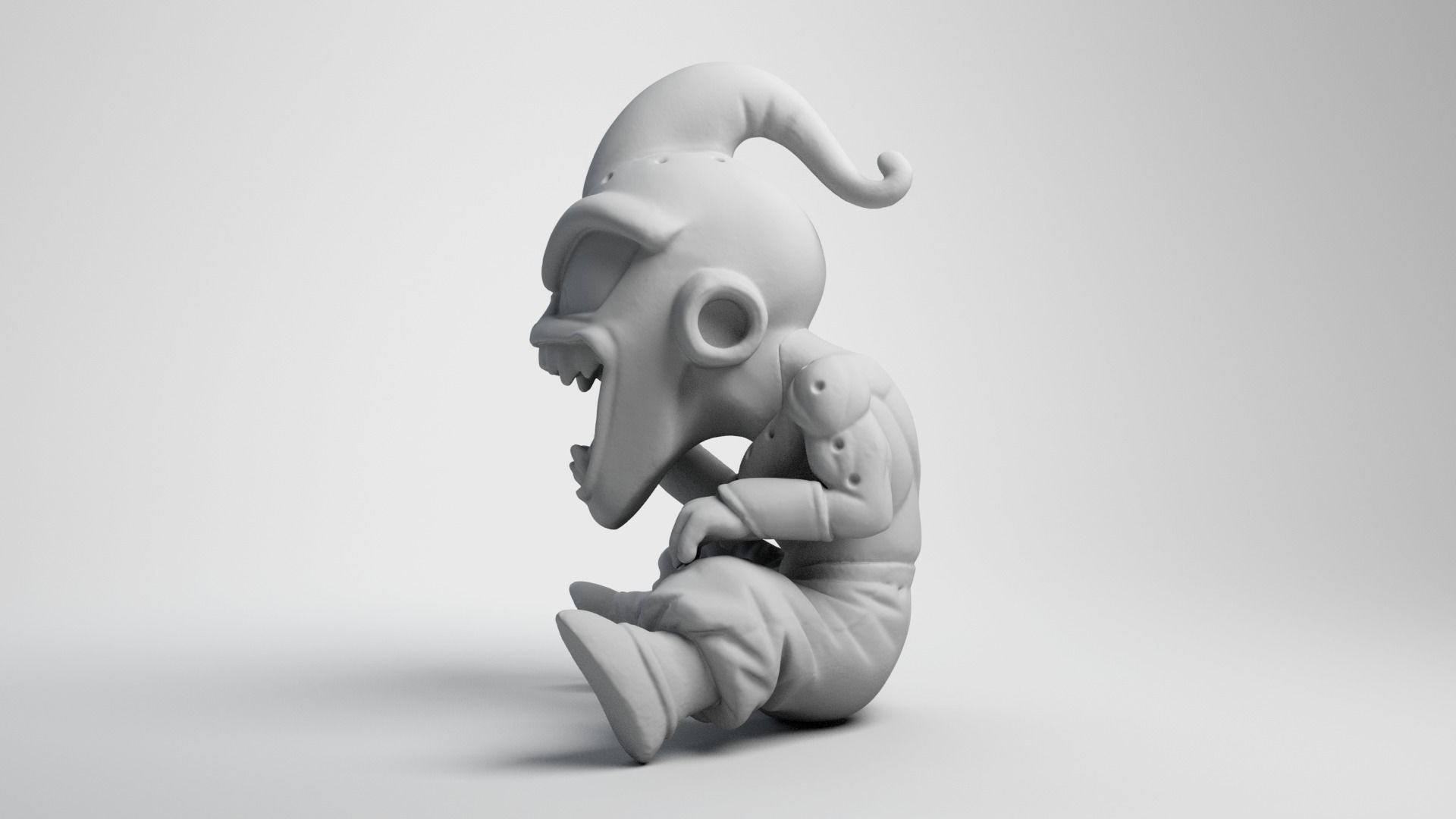  Majin Kid Buu Middle finger 3D Printed Model  3D print model_4