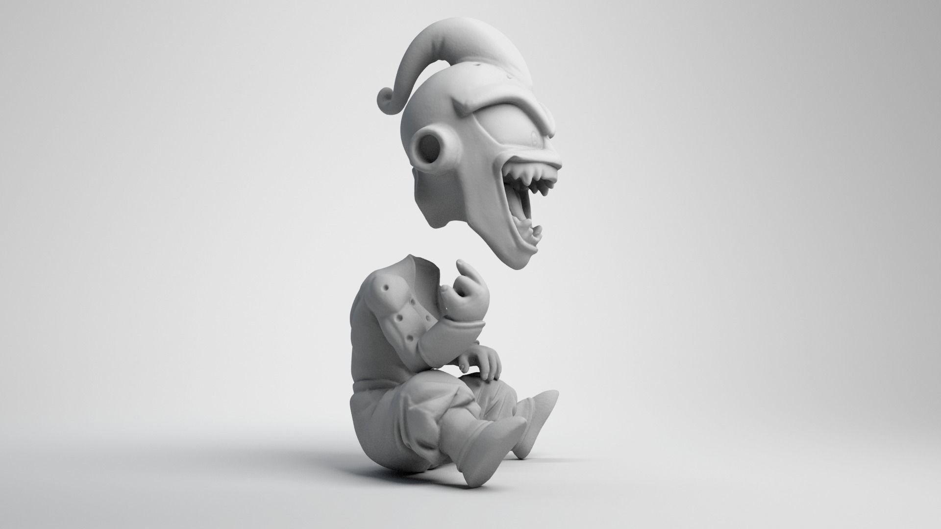  Majin Kid Buu Middle finger 3D Printed Model  3D print model_10