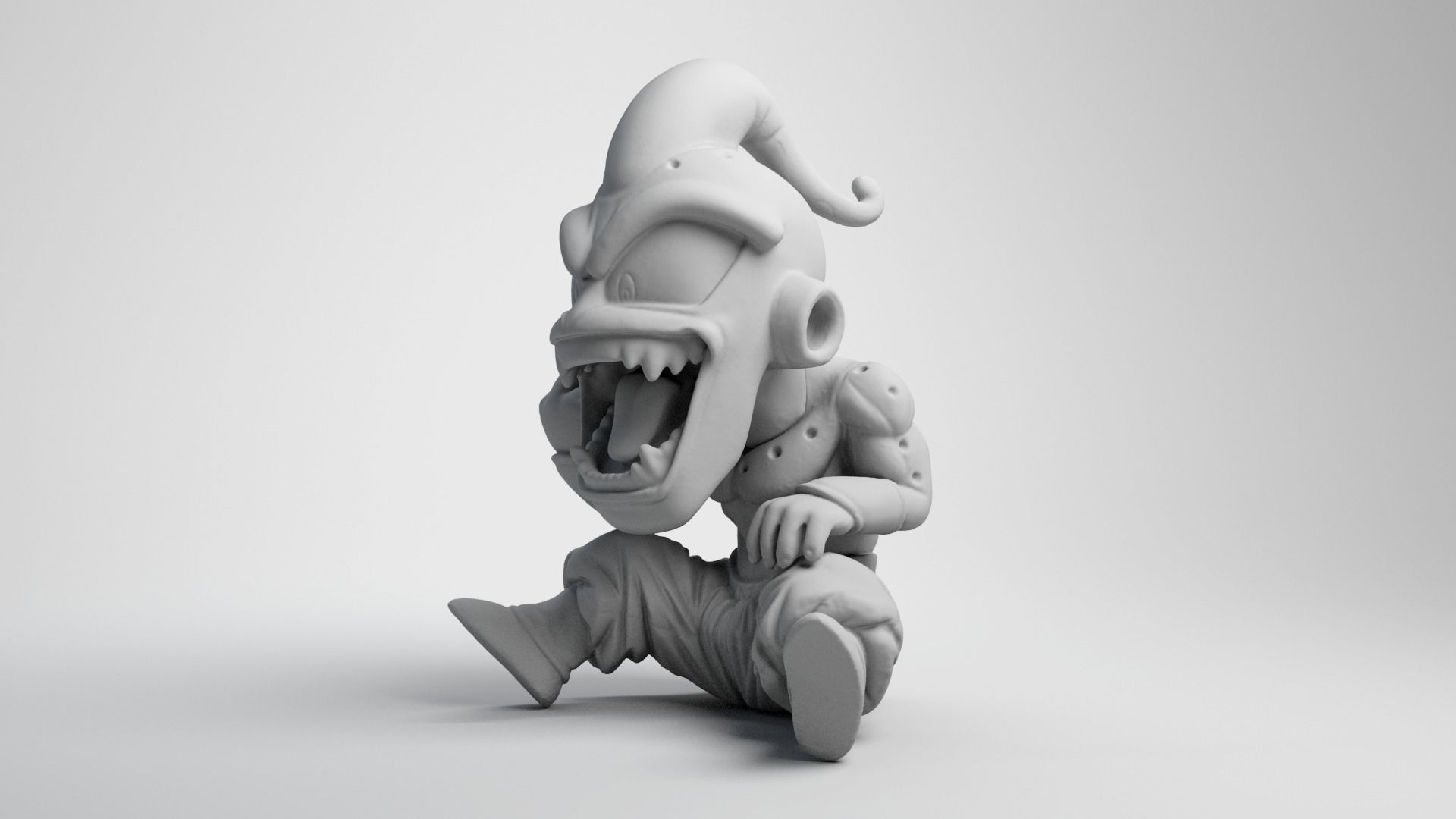  Majin Kid Buu Middle finger 3D Printed Model  3D print model_3
