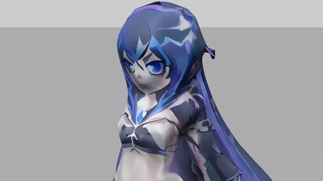 black rock shooter - dawn fall Free 3D model