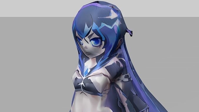 black rock shooter - dawn fall Free 3D model