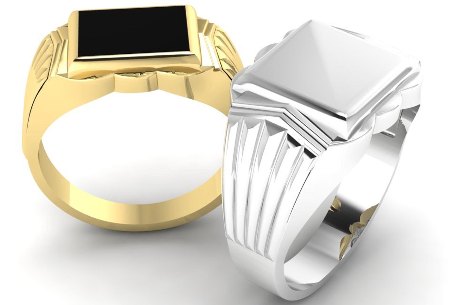 signet ring for men Two options 3D print model_11