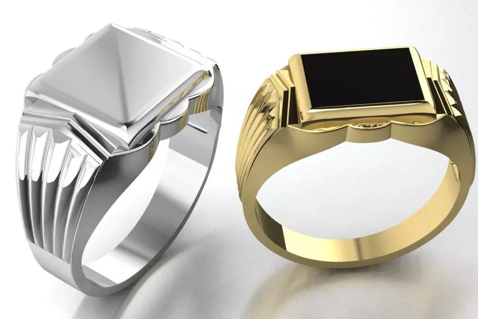 signet ring for men Two options 3D print model_0