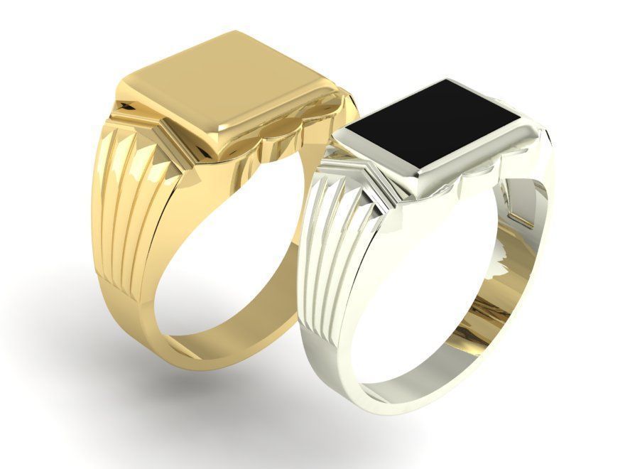 signet ring for men Two options 3D print model_2