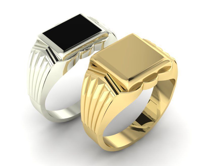 signet ring for men Two options 3D print model_8