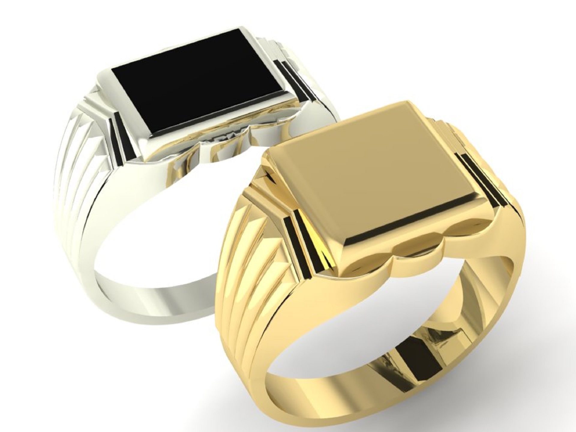 signet ring for men Two options 3D print model_1