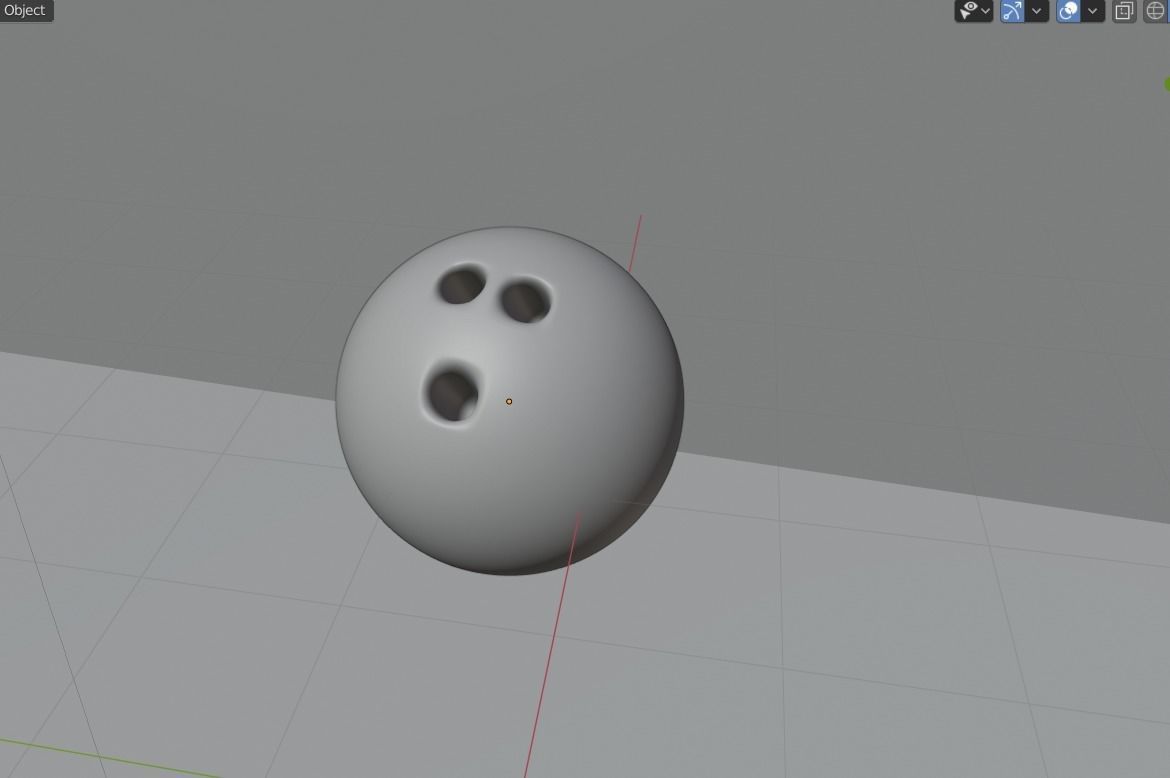 Red Bowling Ball 3D model_3