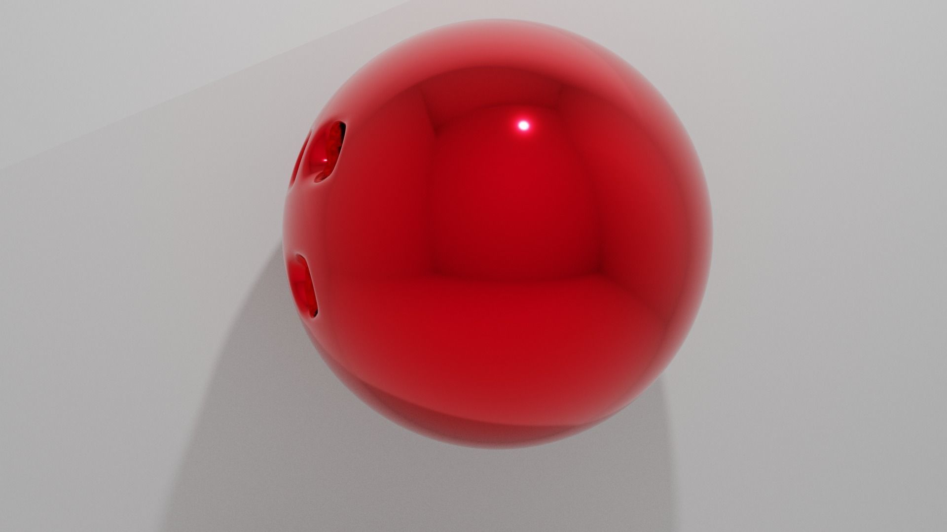 Red Bowling Ball 3D model_2