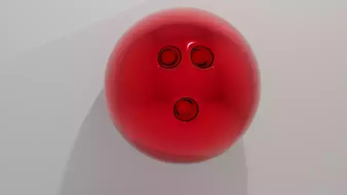 Red Bowling Ball 3D model